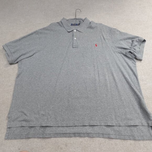 Polo Ralph Lauren Polo Shirt 4XB Gray Heather Solid - Picture 1 of 7
